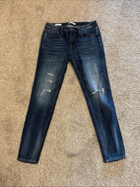Vigoss Dark Blue Distressed Skinny Jeans